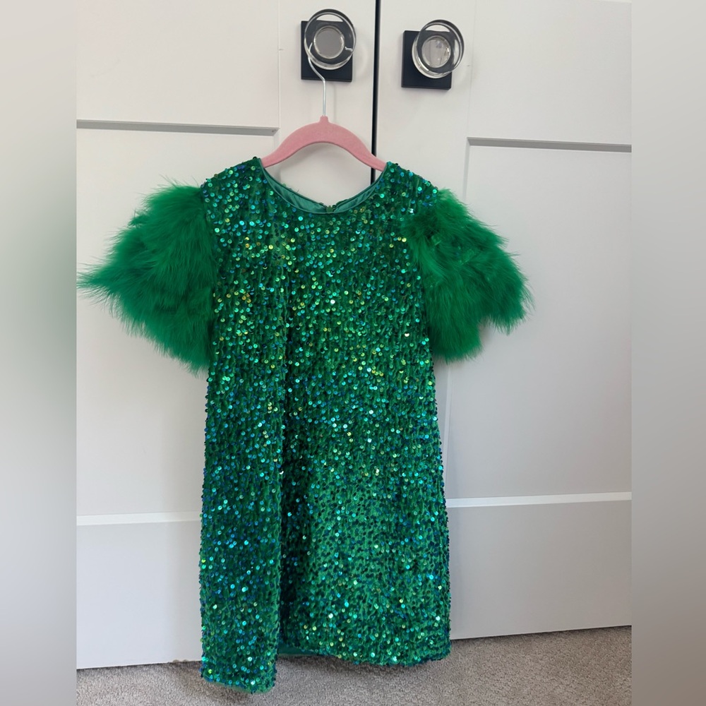 Lola and the Boys Sequin and Feather size 10 dress
